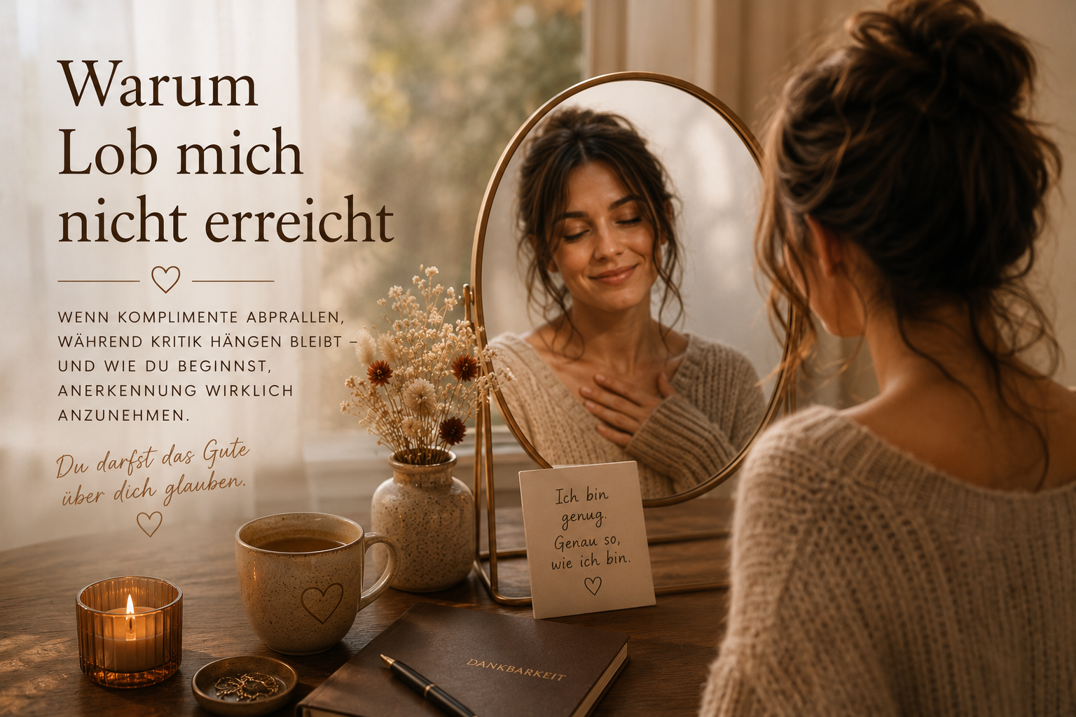 Warum Lob mich nicht erreicht – eine Frau nimmt Anerkennung und Selbstwert behutsam an